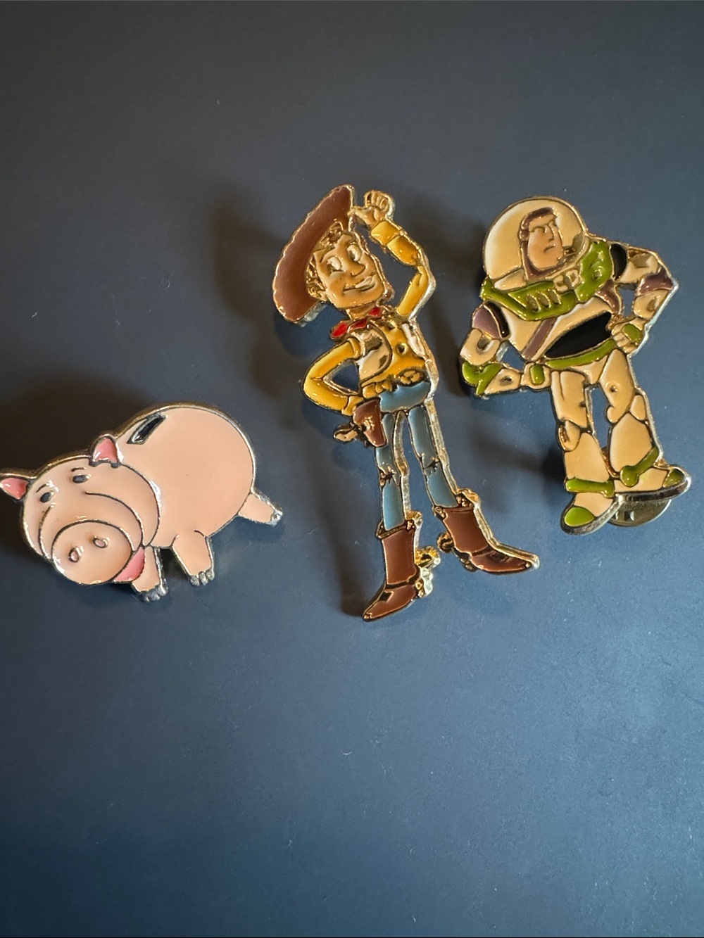 Toy Story Enamel Pin Set - Woody, Buzz, and Hamm